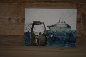 Принт за стена от the wall today - Момиче и кораб